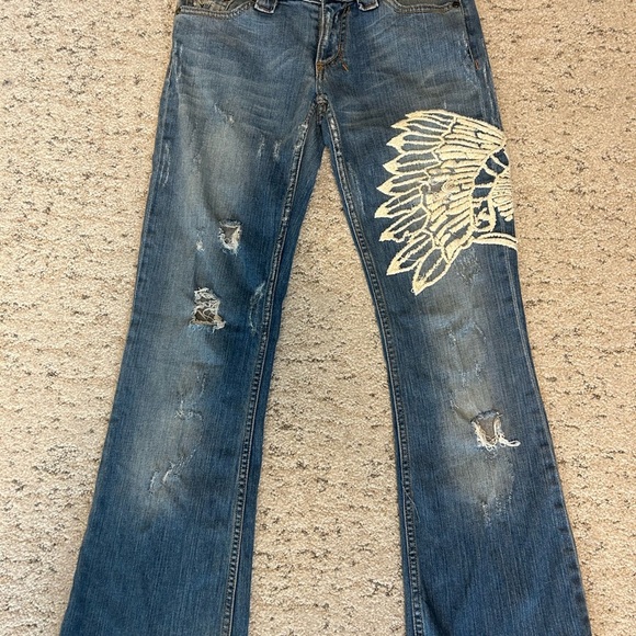 Allen B (Allen Schwartz) Y2K extremely rare “America” jeans size 27 - Picture 2 of 16